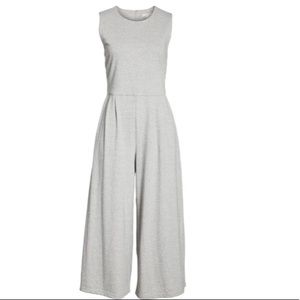 Eileen Fisher Crop Cotton Knit Jumpsuit
